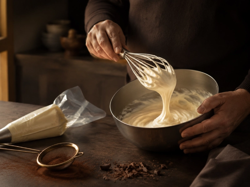 Crème mascarpone montée au fouet